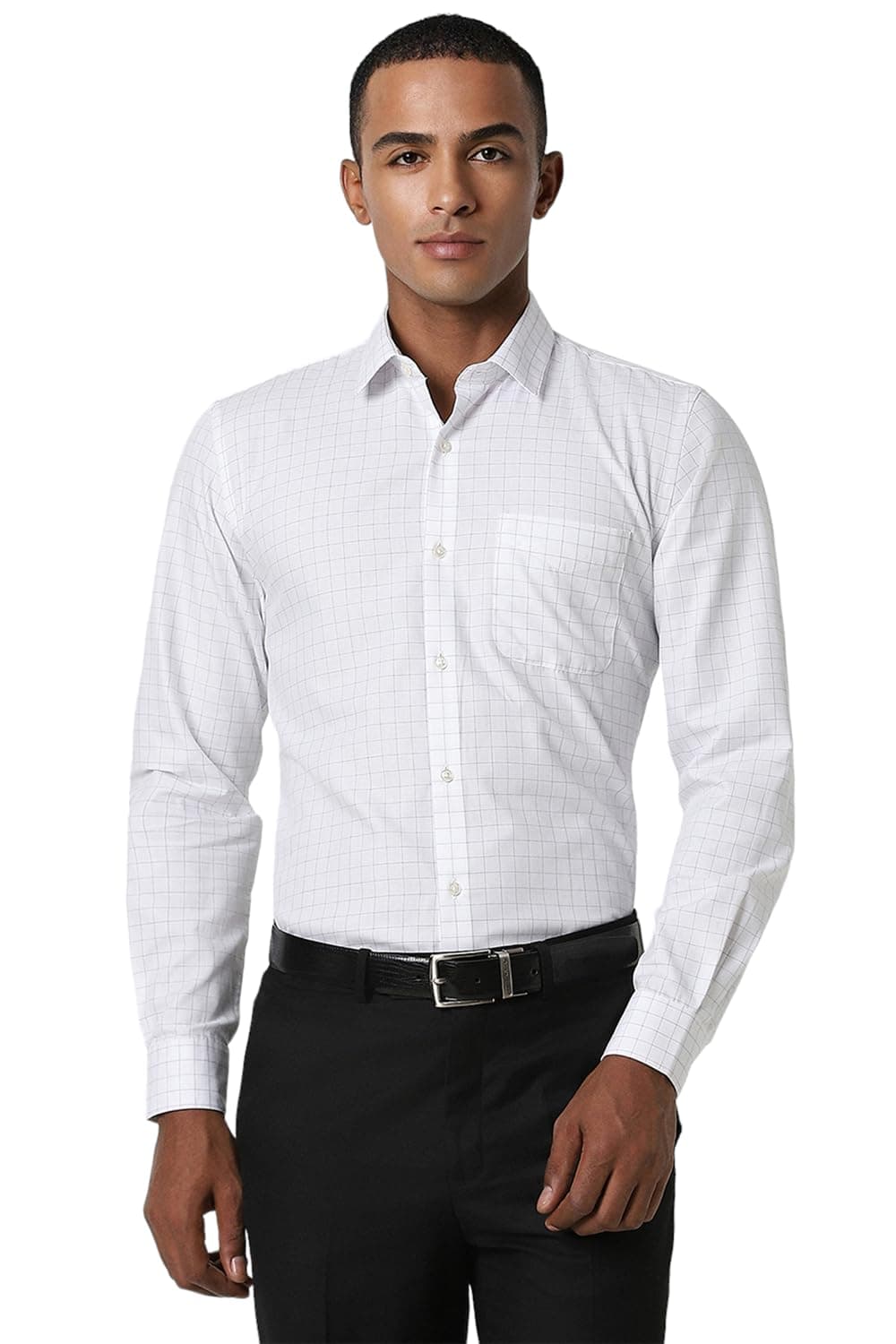 Men Polycotton Solid Slim Fit Shirt