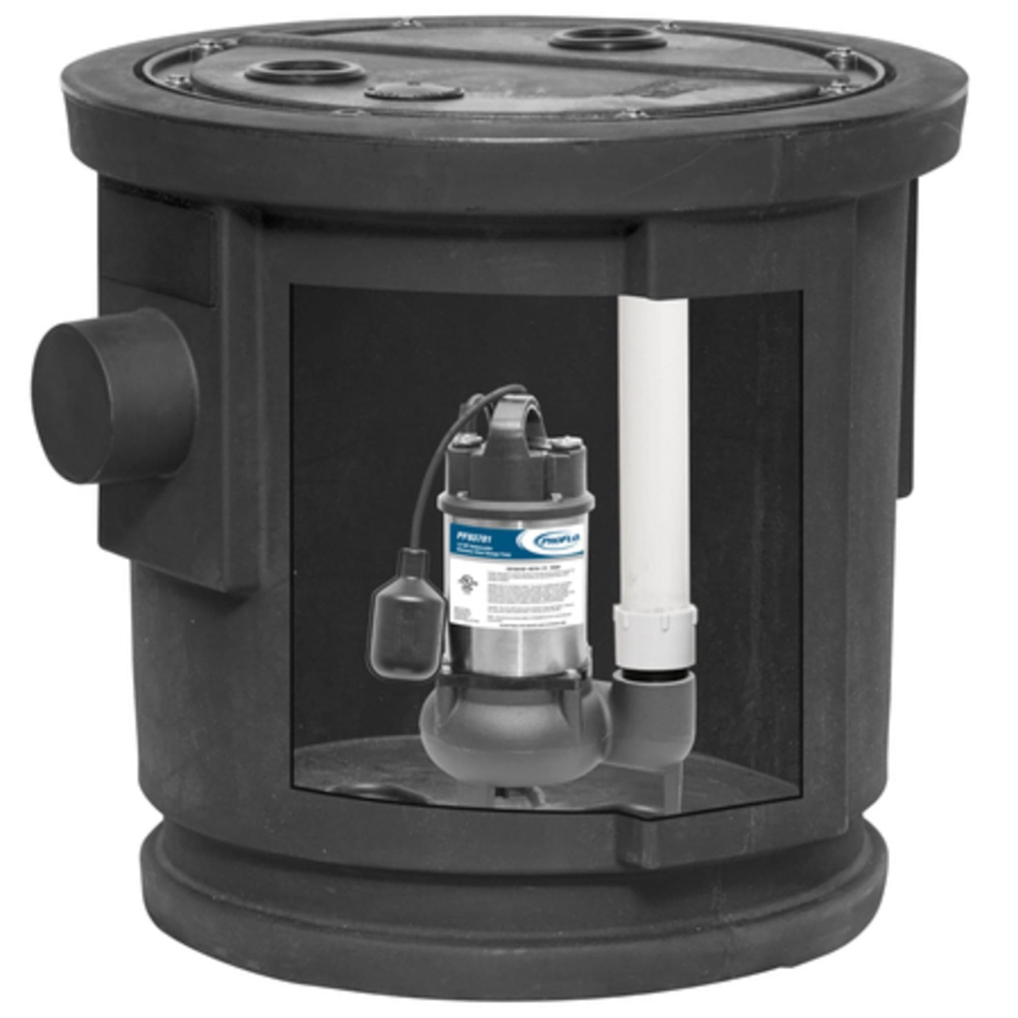 PROFLO PF93082 1/2 HP Simplex Sewage Pump Kit with Steel Motor Housing - Pump Includes Tethered Float Switch - N/A