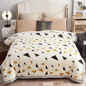Fleece Blanket Quee King Size,Plush Korean Mink Blanket,4Kg - 2 Plyprinted Heavy Blanket for Winter - Ultra Soft Microfiber Sofa Fleece Blankets,N,150x200cm2kg(59x79In4.4LB)