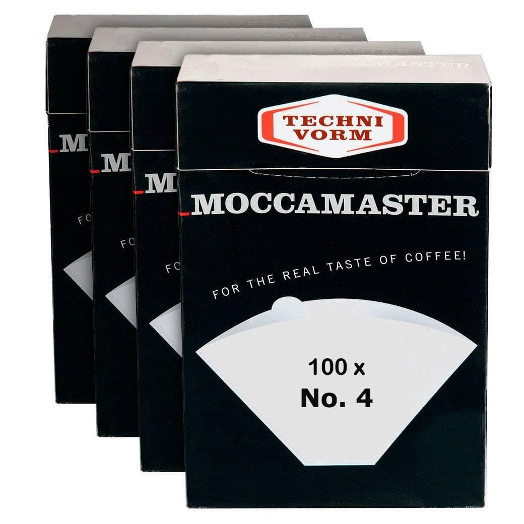 Moccamaster Technivorm 85022 Paper Filter No. 4 White | Pack of 4 Boxes x 100 Filters