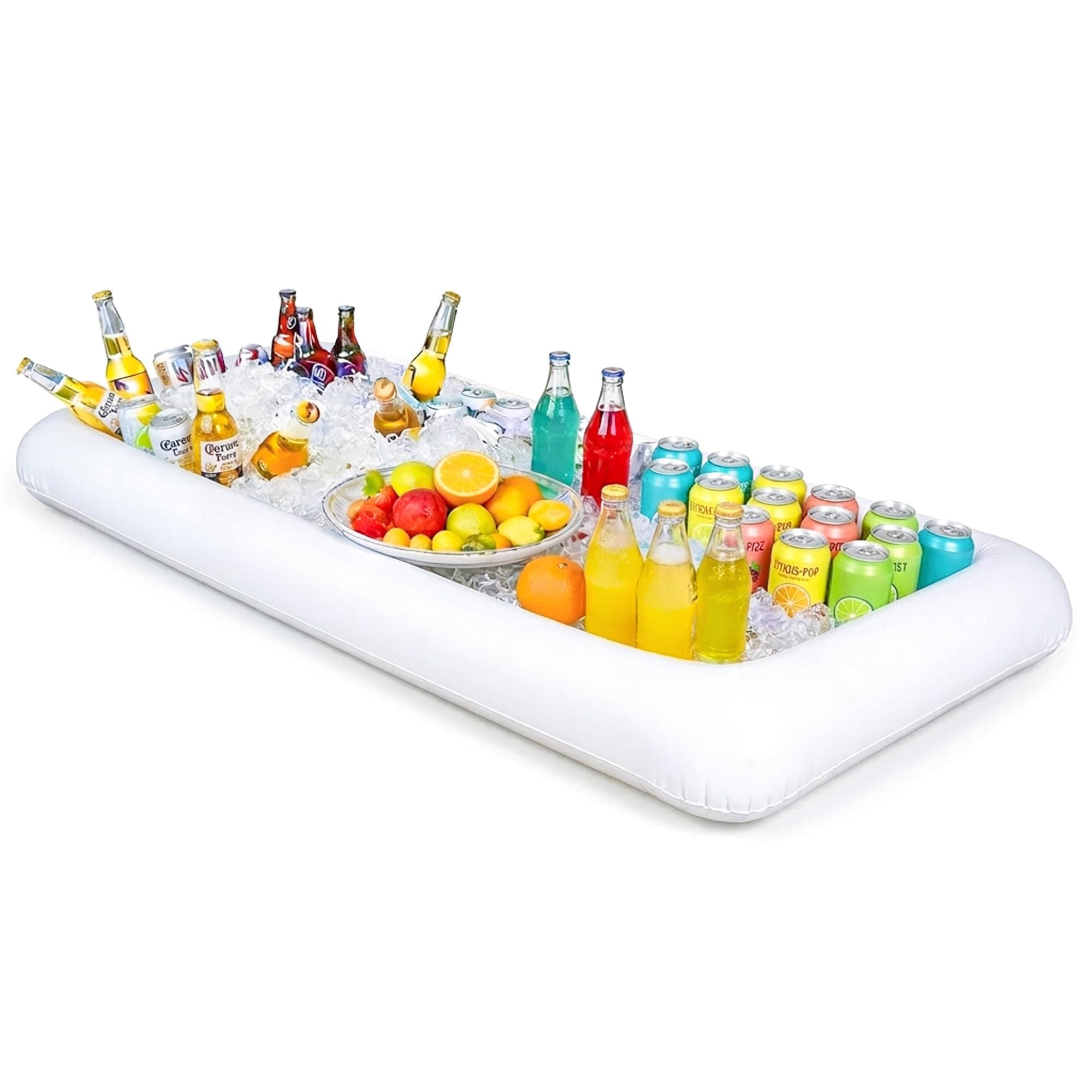 Novelty Place [LARGE SIZE] Inflatable Ice Serving Buffet Bar with Drain Plug - Salad Food & Drinks Tray for Party Picnic & Camping (Pack of 1)