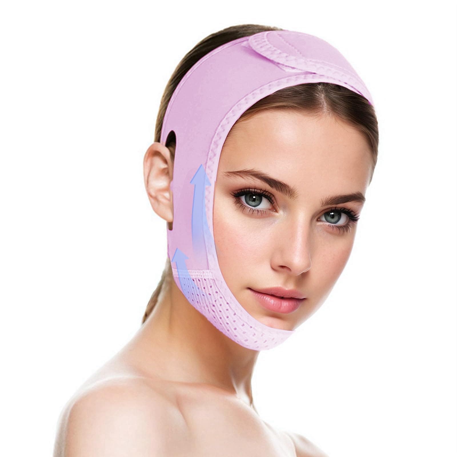 V Line Lifting Mask Chin strap for sleeping, V Line Lifting Mask for Women,Jaw Exerciser,Medium,Pink