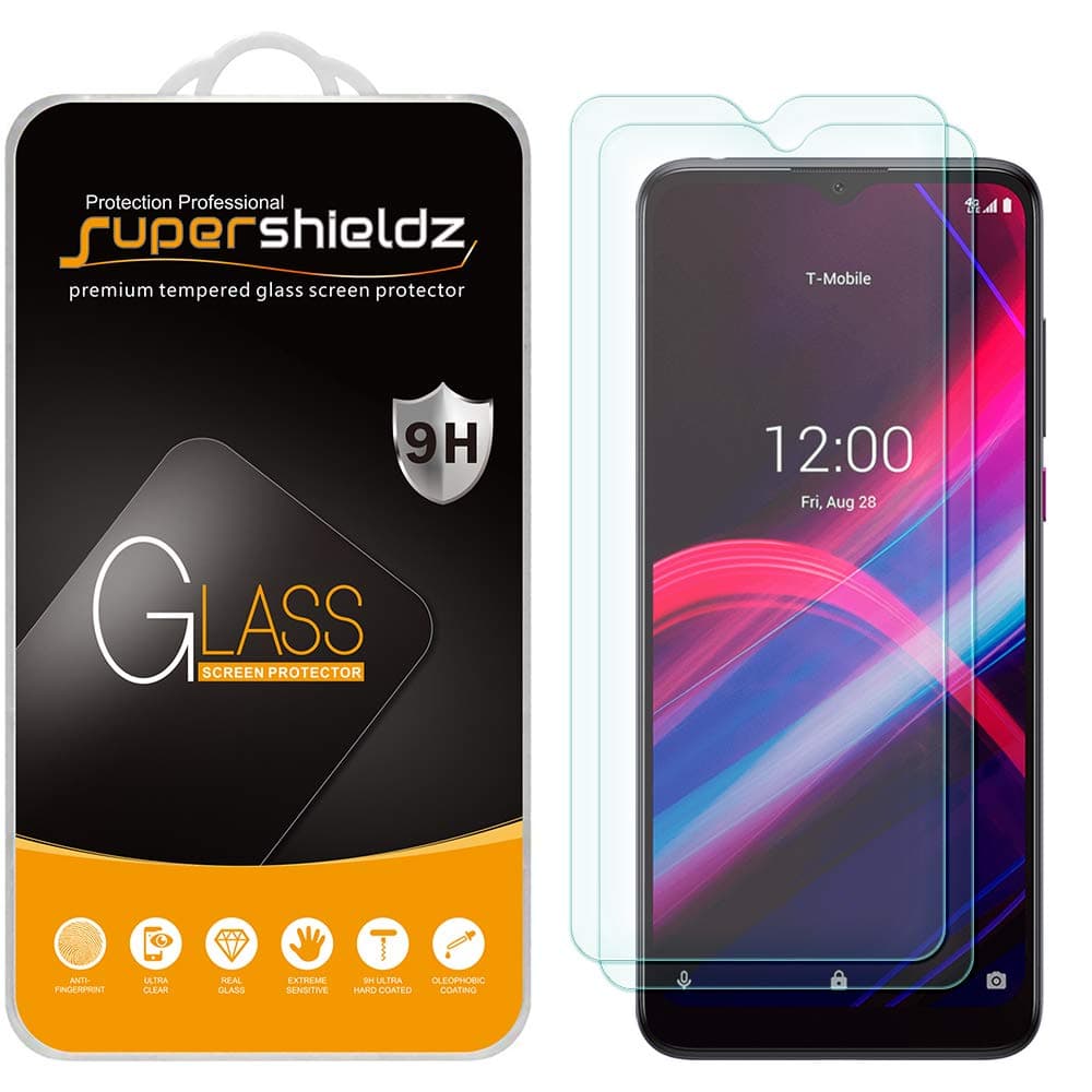 Supershieldz(2 Pack) for T-Mobile (Revvl 4 Plus) Tempered Glass Screen Protector, Anti Scratch, Bubble Free
