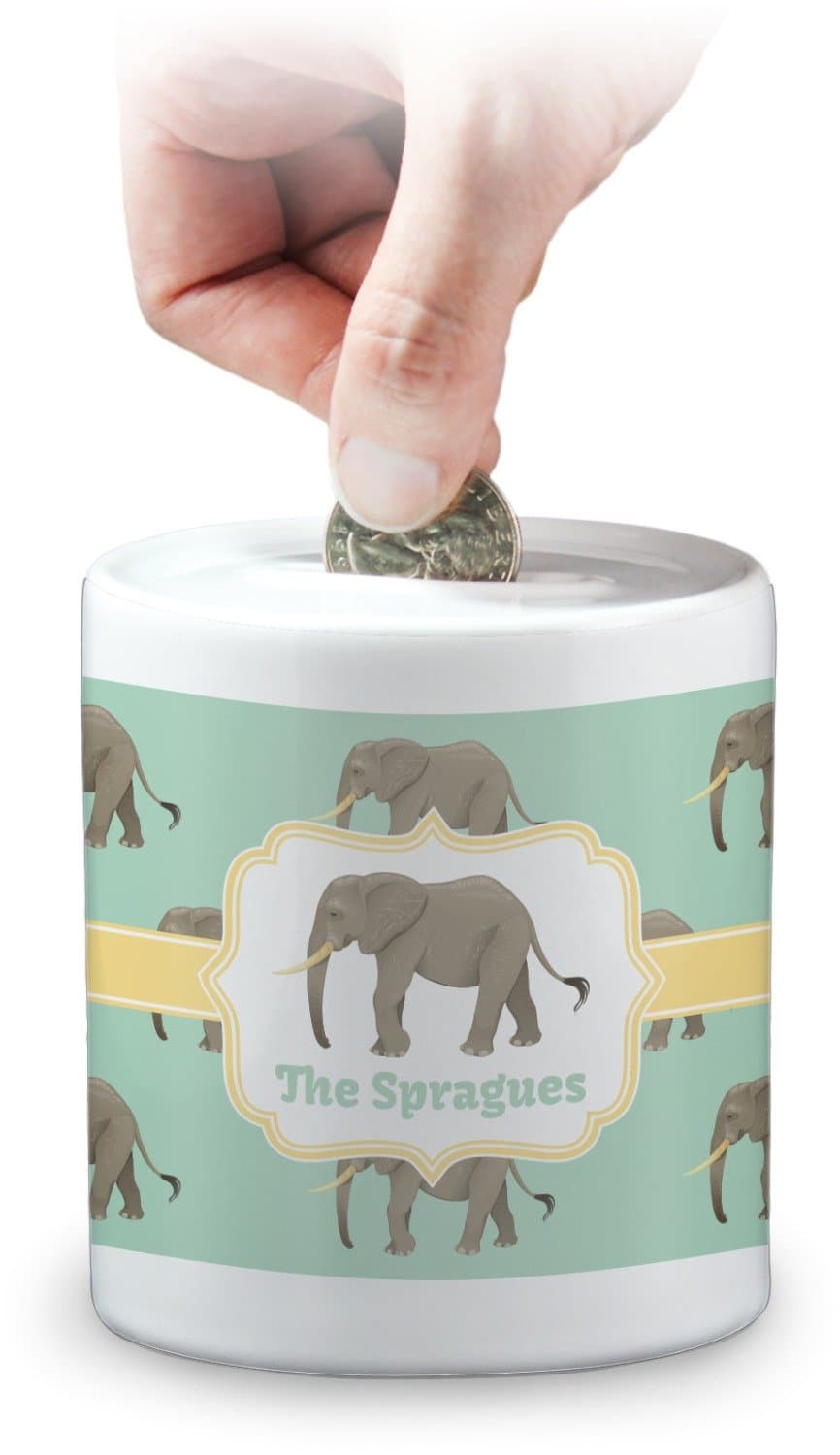 RNK Shops Elephant Coin Bank (Personalized)