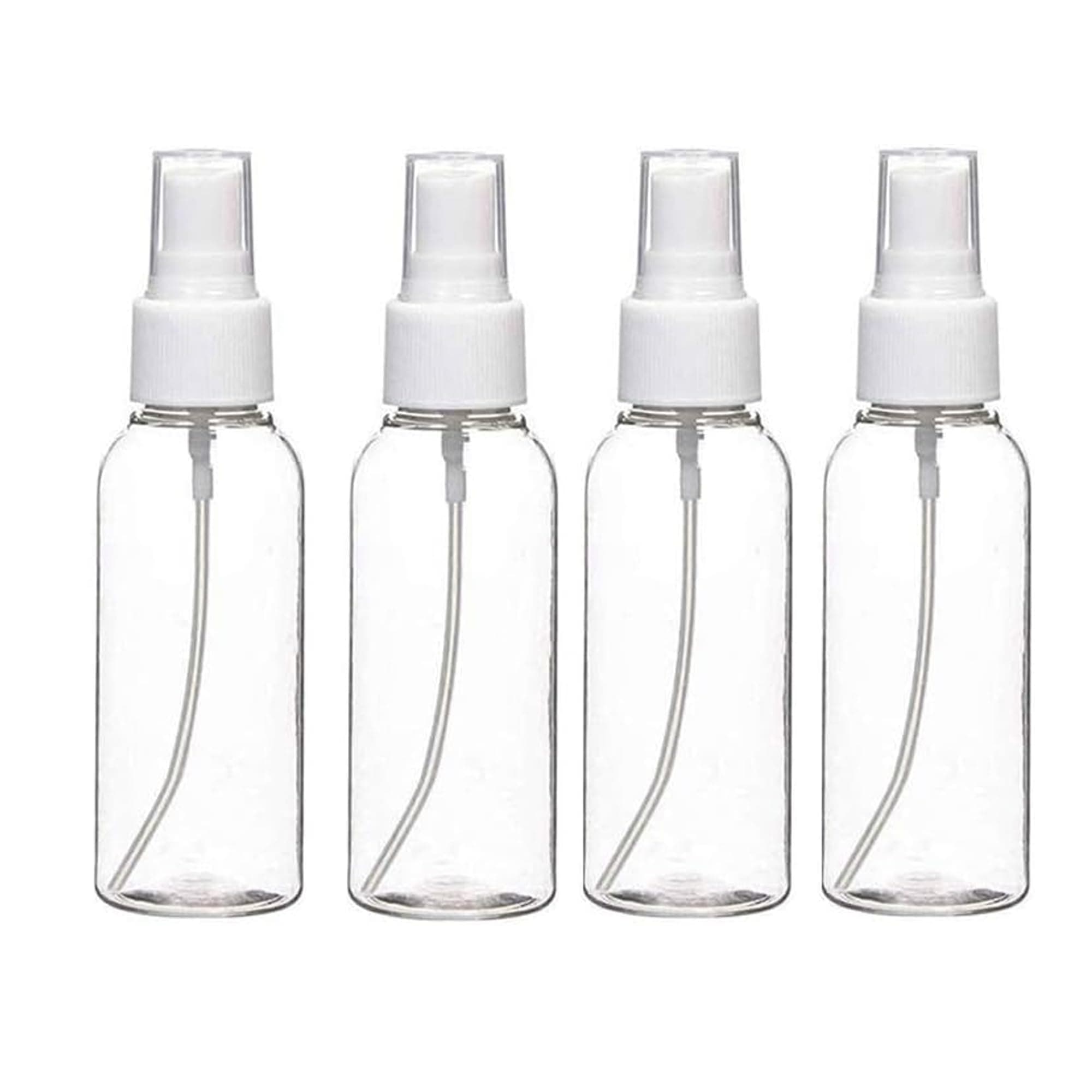 Sulfar 4pcs 100ml Sprayer Spray Bottles Refillable Container Watering Can Travel Toiletries Liquid Containers For Cleaning, Plants, Misting (100ml)