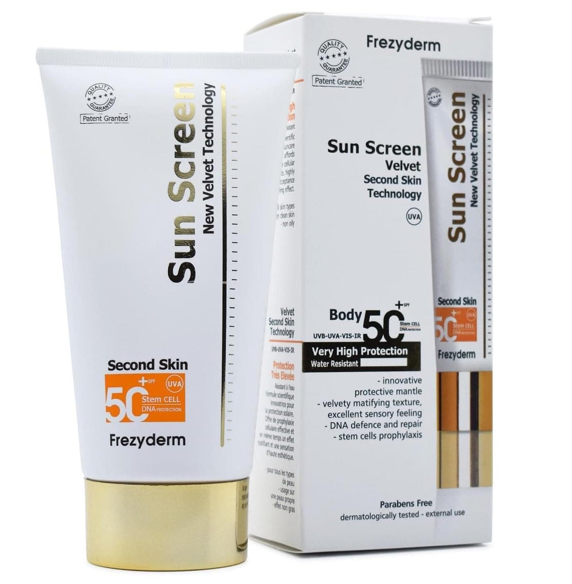 Sun Screen"Velvet" Second Skin Technology Body SPF50+