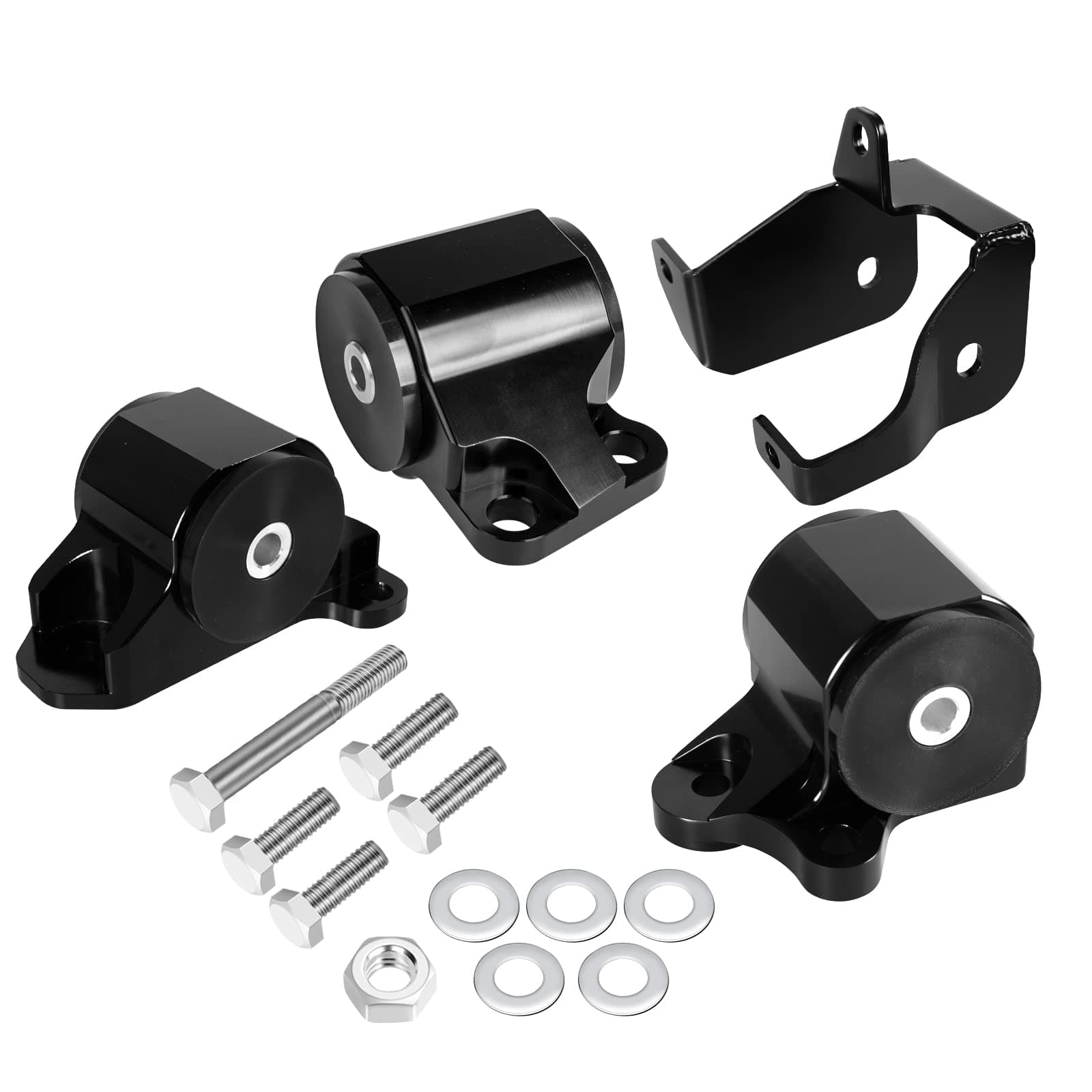 Engine Billet Motor Mount Bracket Kit Compatible with Honda Civic B or D Series B16 B18 D15 D16 1996-2000