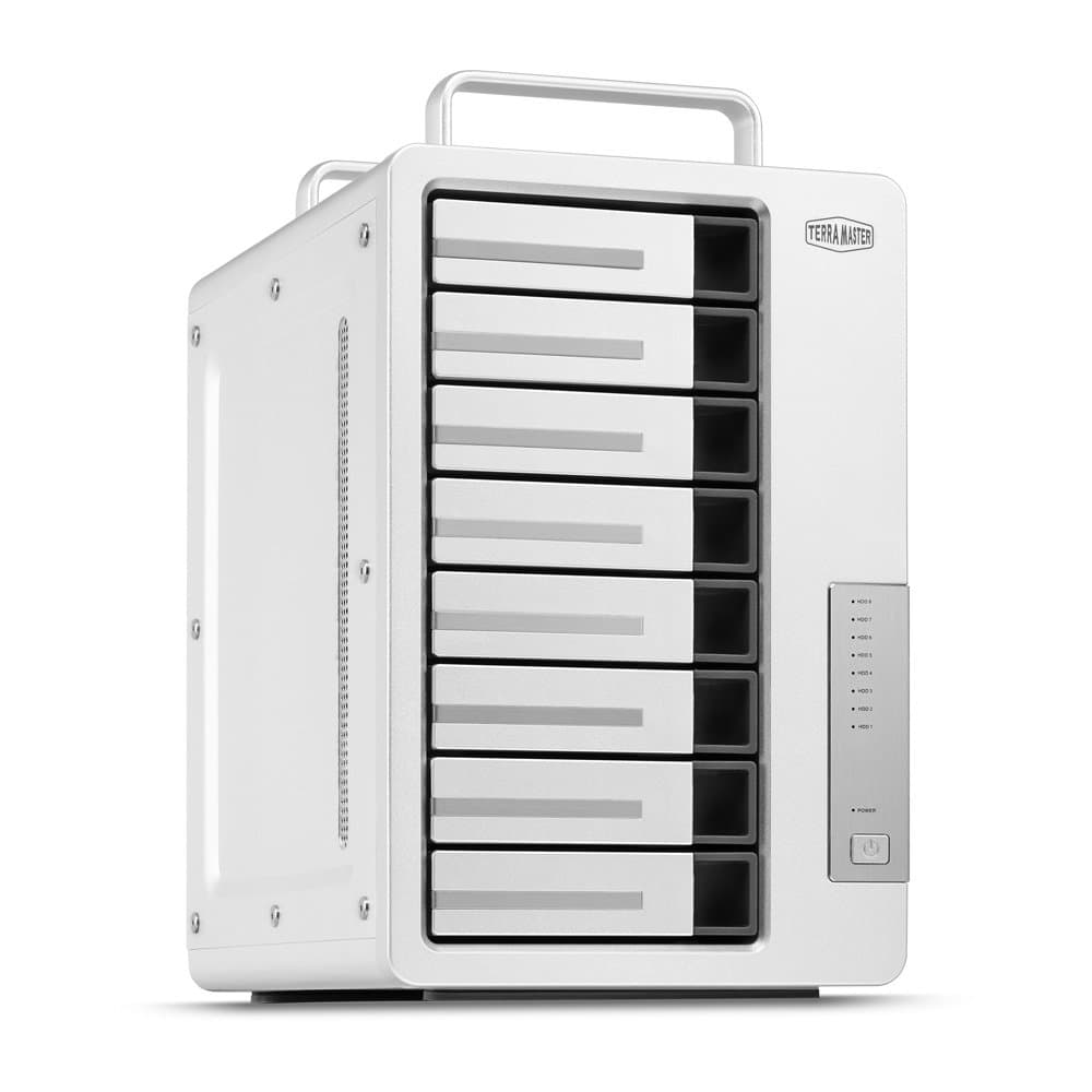 TerraMaster D8 Thunderbolt 3 Professional-Grade 8-Bay External Hard Drive Enclosure RAID 0/RAID1/RAID5/RAID10/JBOD Hard Disk RAID Storage (Diskless)