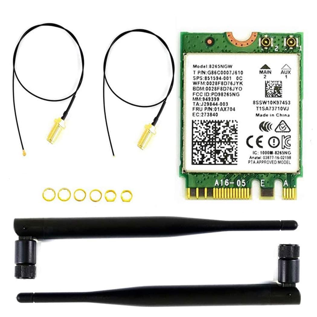 Waveshare AC8265 Wireless NIC Module for Jetson Nano Supports 2.4GHz / 5GHz Dual Band WiFi and Bluetoth 4.2