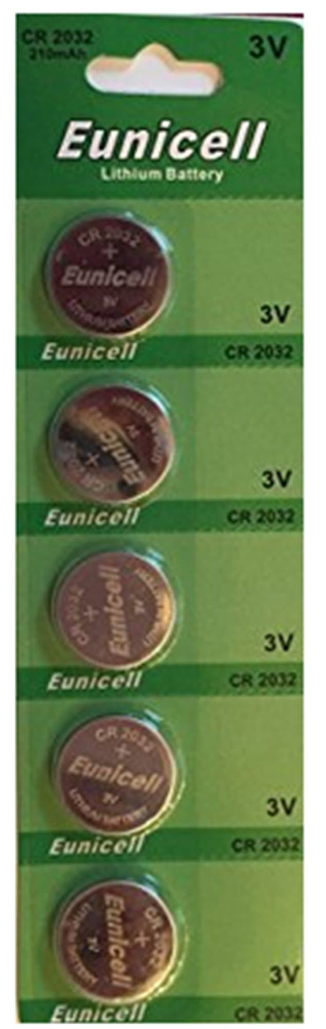 1 X CR2032 Lithium Button Cell 3-Volt Batteries, Sold As Five Batteries