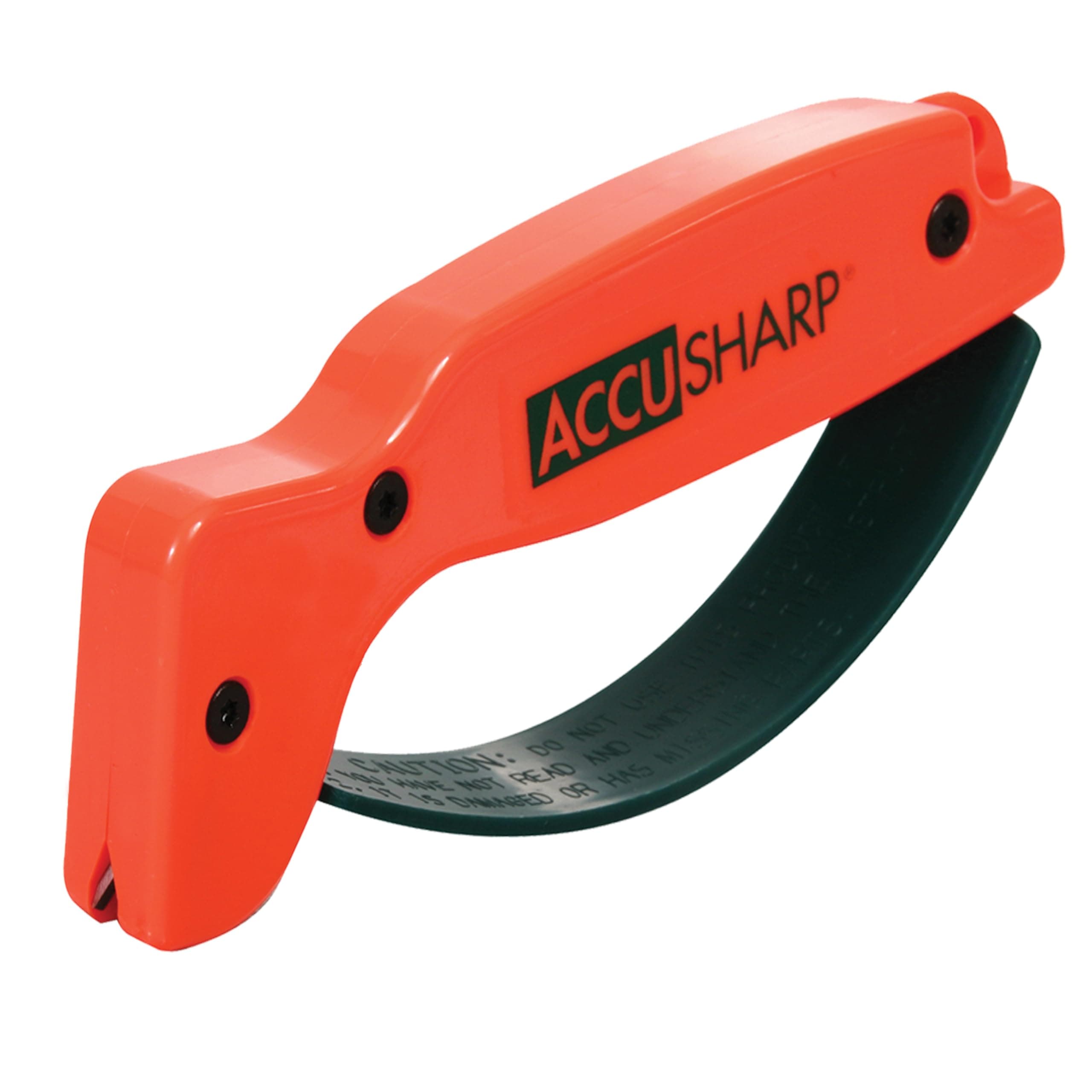 Knife Sharpener, Ergonomic Comfortable Handle, Compact & Easy to Use, Restore and Hone Straight & Serrated Knives, Blaze Orange
