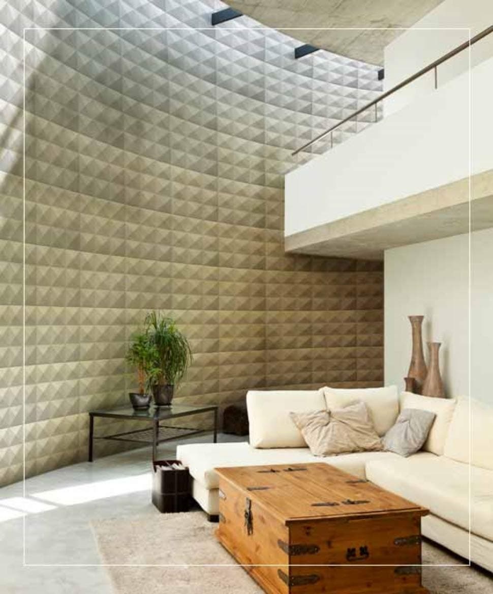 Easy Peel & Stick, Durable Plastic Textured Decorative 3D Wall Panel - DIAMOND Design. 12 Panels. 32 SF