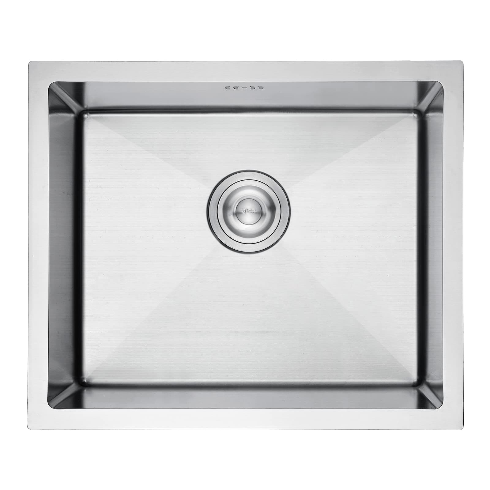 Ibergrif M85043 Stainless Steel Kitchen Sink, 50 x 43cm, Undermount Kitchen Sink Drop in, Topmount Single Bowl Outdoor Campervan Sink with Drainer Fittings, Silver