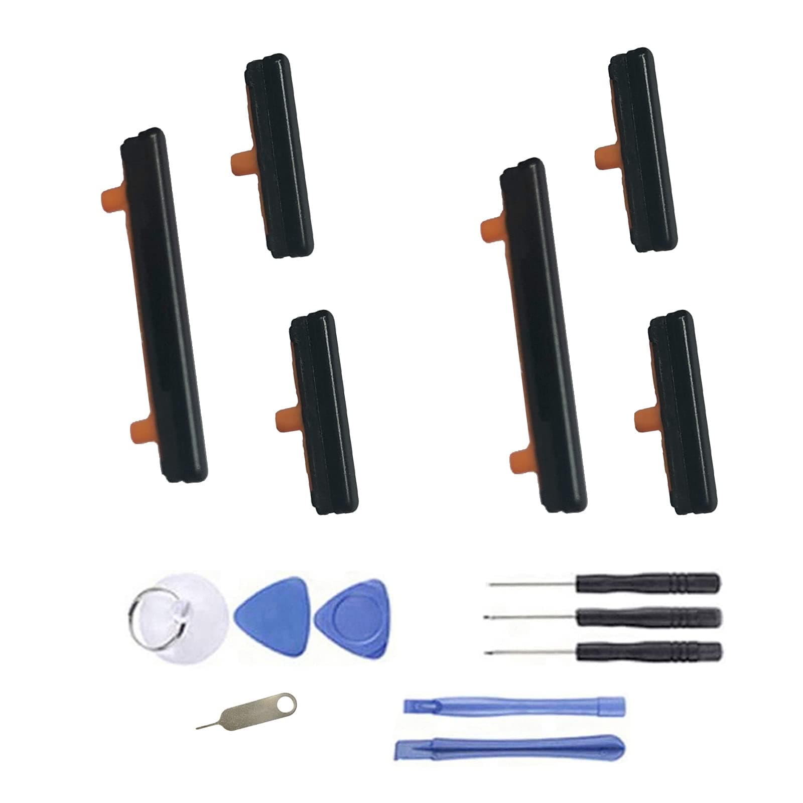 (2set Pack) Galaxy s9 Plus Side Power Switch on/Off Button +Volume Key Replacement Cover Parts for Samsung Galaxy s9 G960 5.8 Inch and Galaxy s9 Plus G965 6.2 Inch (Black)