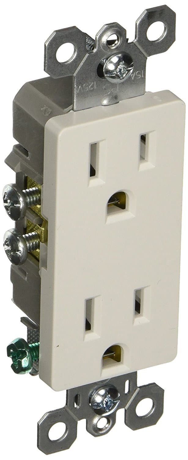 Legrand radiant 885WCP8 15 Amp Decorator Duplex Outlet, Side Wire or Push Wire, White (10 Pack)