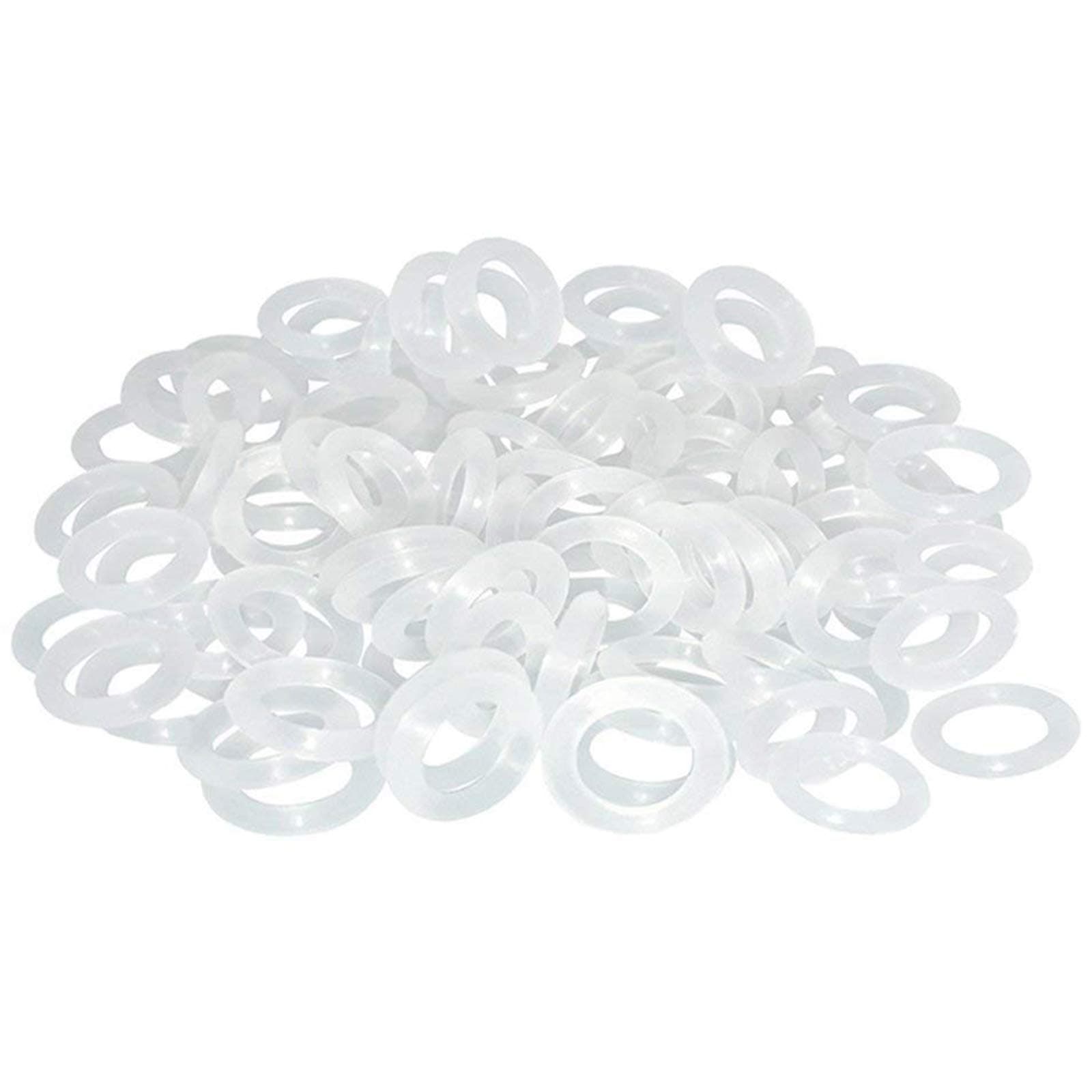 ThreeBulls 120Pcs Rubber O-Ring Switch Dampeners Keycap white For Cherry MX Key Switch Keyboards Dampers