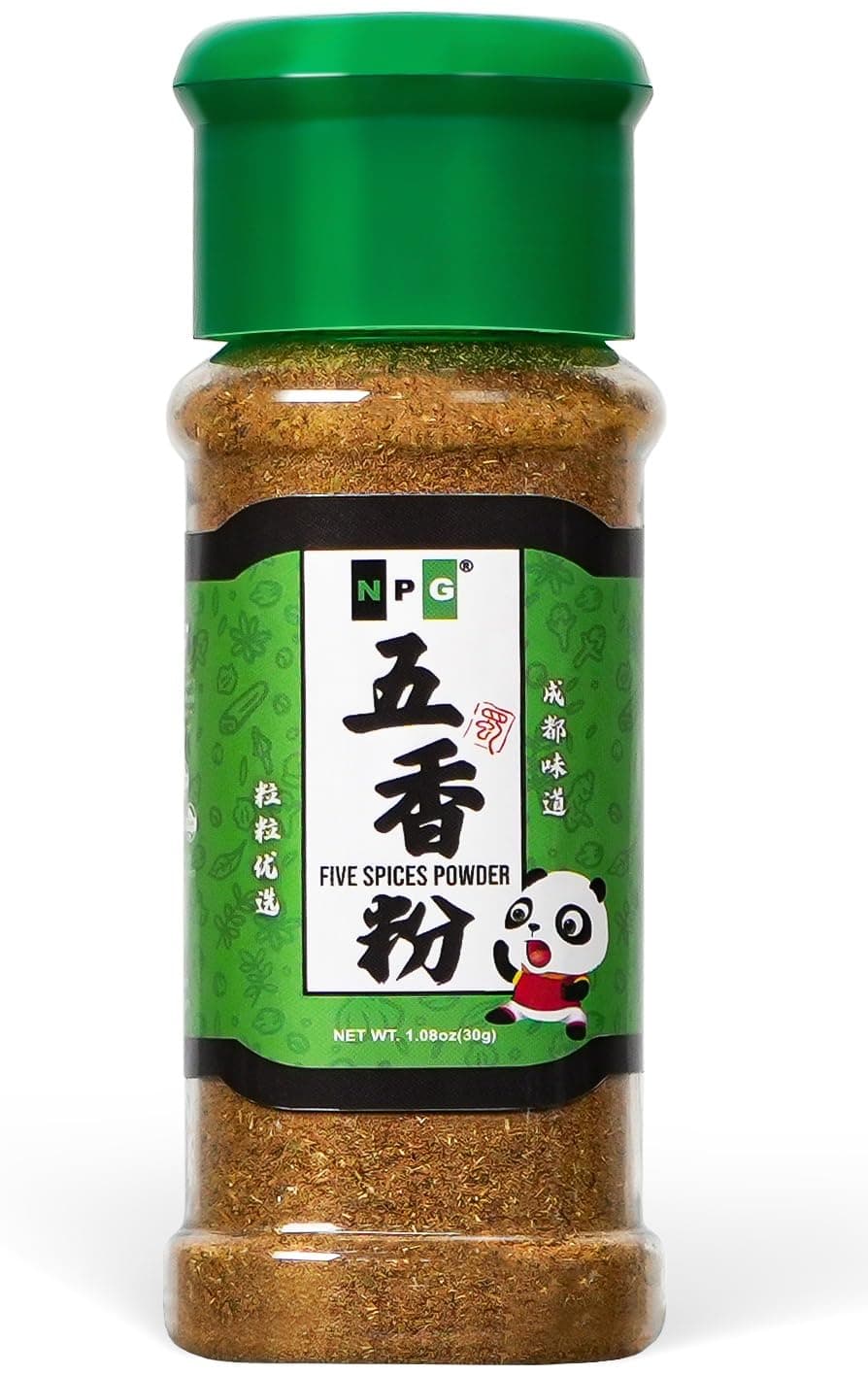 NPG Authentic Chinese Five Spice Blend 1.08 Oz, Gluten Free, All Natural Ground Chinese 5 Spice Powder, No Preservative, No MSG, Mixed Spice Seasoning for Asian Cuisine & Stir Fry