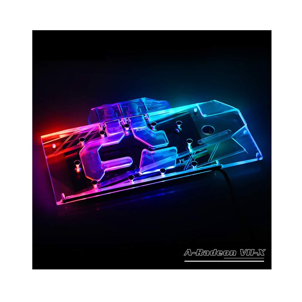 Water Block use for AMD Radeon VII/Radeon 7 / Reference Edition/Full Cover Copper Radiator Block/RGB Light Aura SYNC