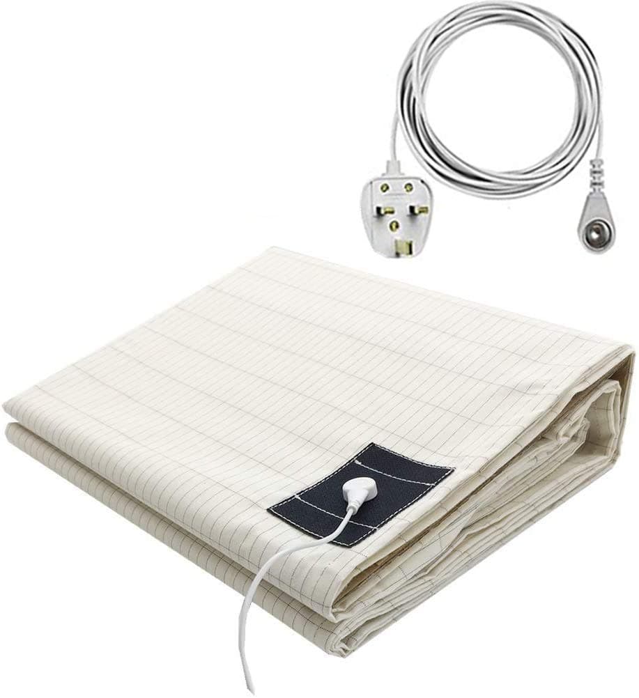 Earthing Sheet Silver Conductive Grounding Sheet for Better Sleep Relieve Pain (54x75in)