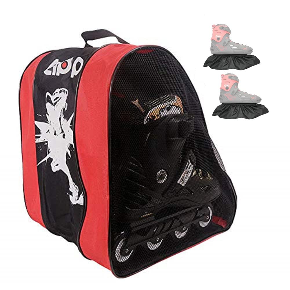 Tipip Professional Inline Skates Travel Backpack Bag (Three Floor) add Clear Cover