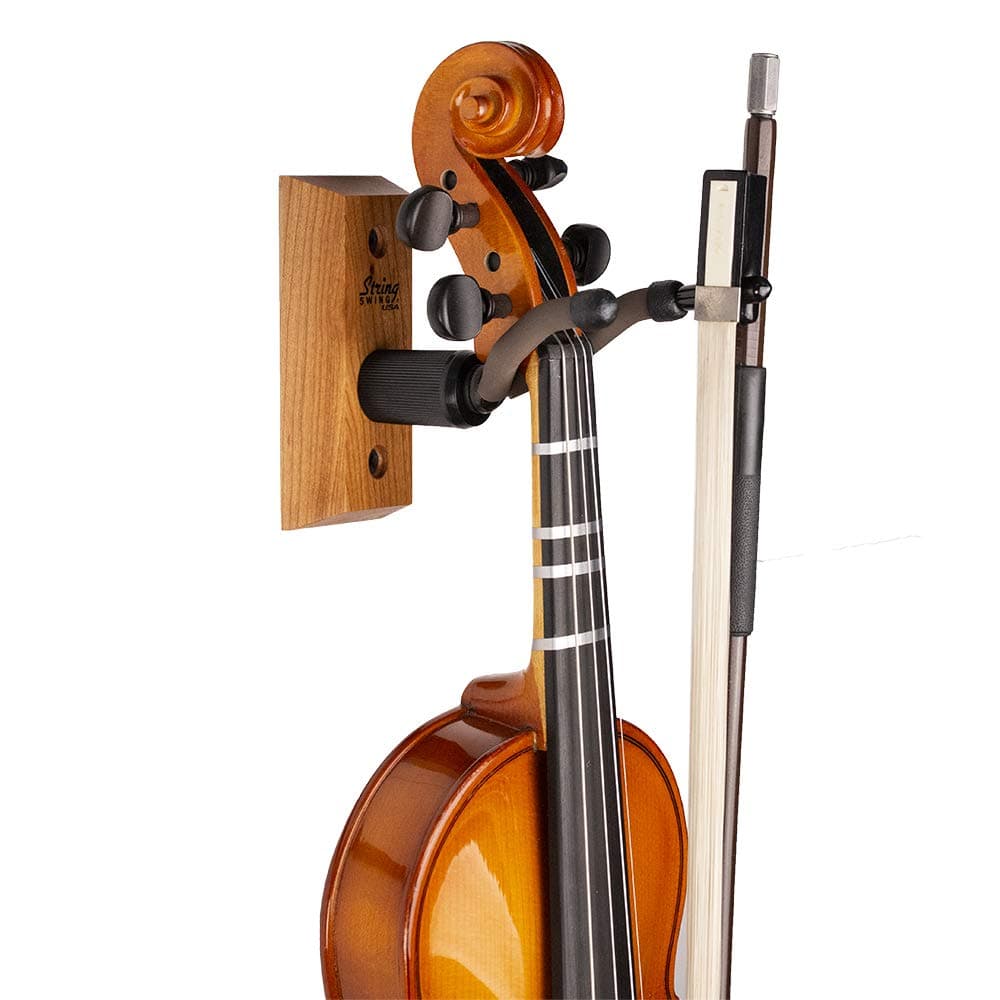String SwingHardwood Home & Studio Hanger - for Small Violins - Cherry