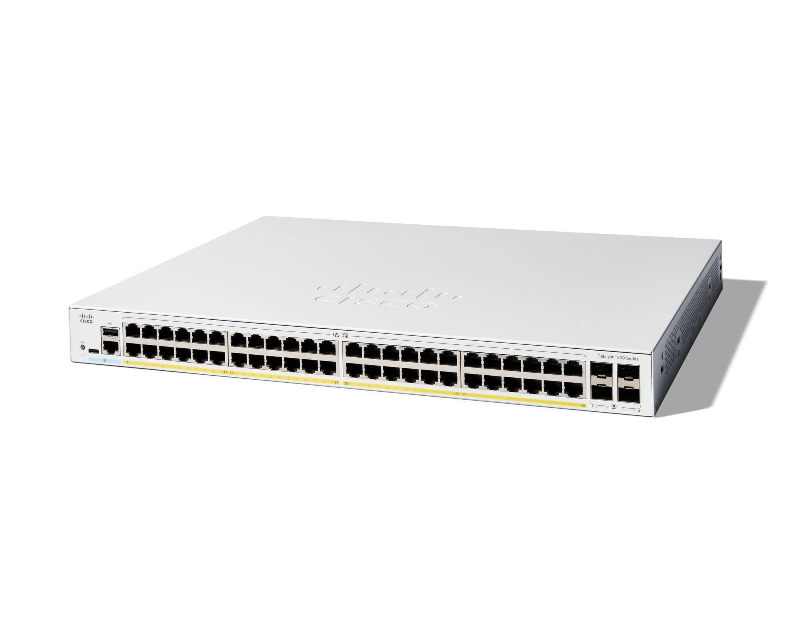 Catalyst 1300-48FP-4G Managed Switch, 48 Port GE, Full PoE, 4x1GE SFP, Limited Lifetime Protection (C1300-48FP-4G)