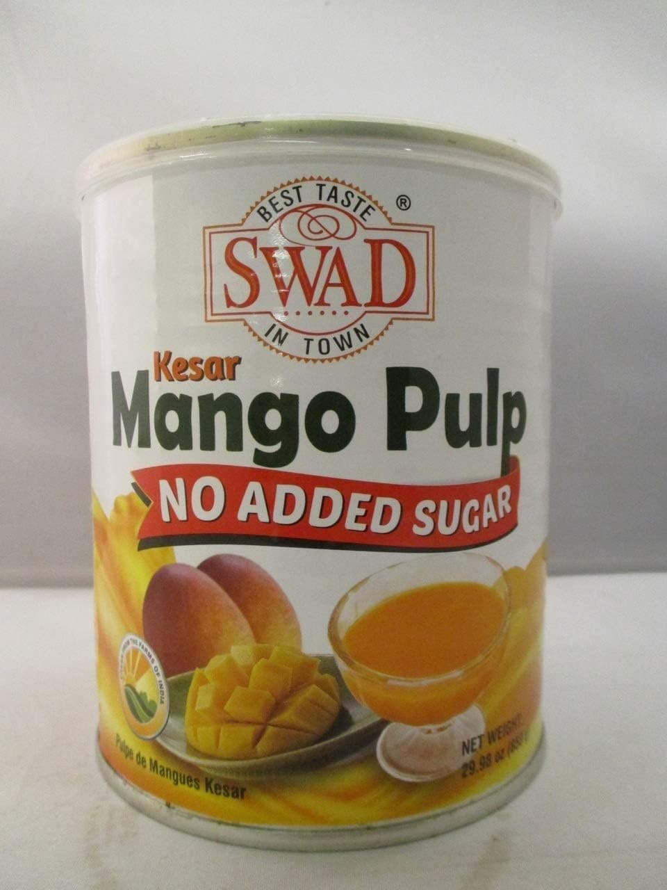 NO ADDED SUGAR Kesar Mango Pulp - 850 Grams