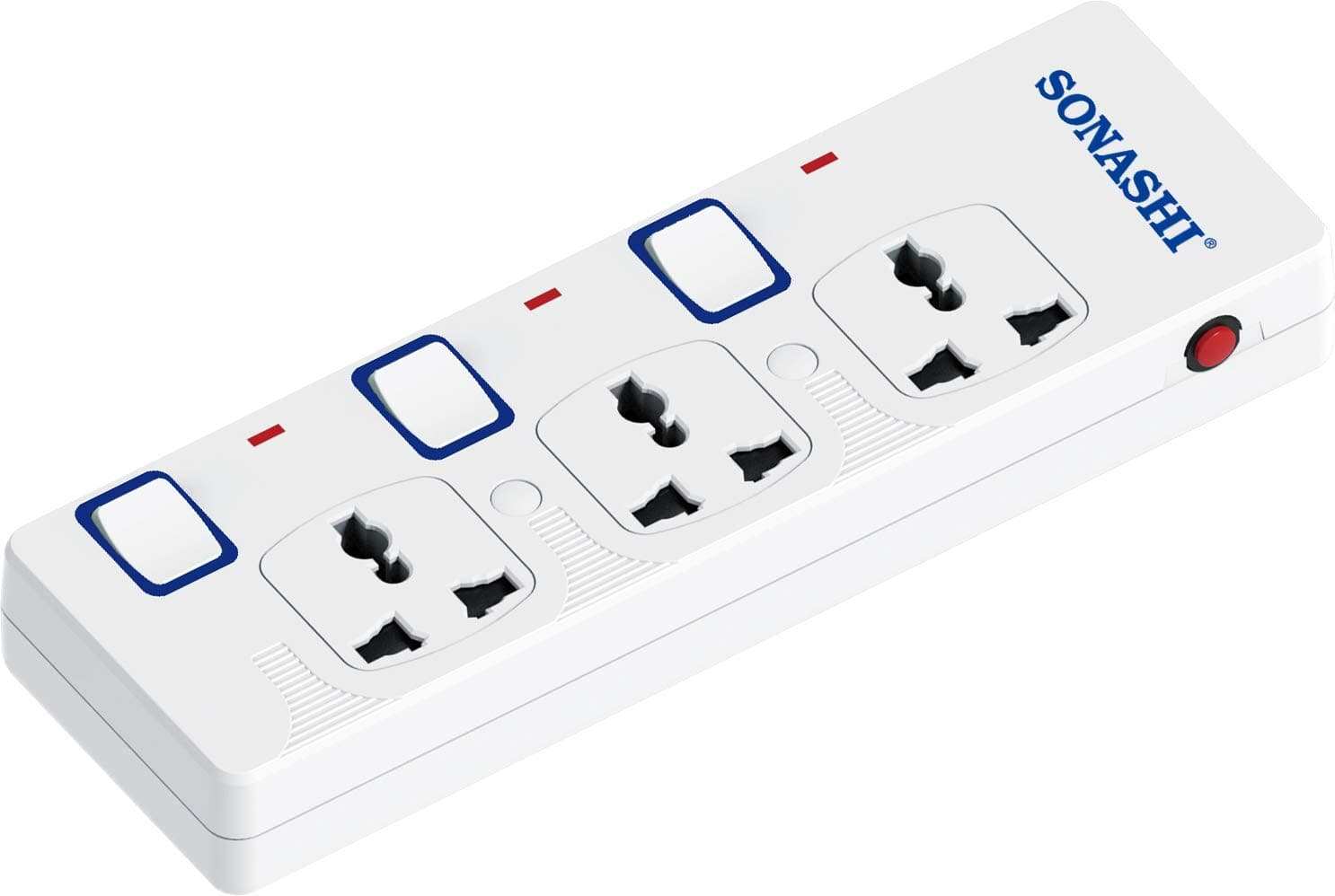 SONASHI SES-803 Extension Socket, On/Off Switch w/Overload Protection, AC Cord | Home Appliances