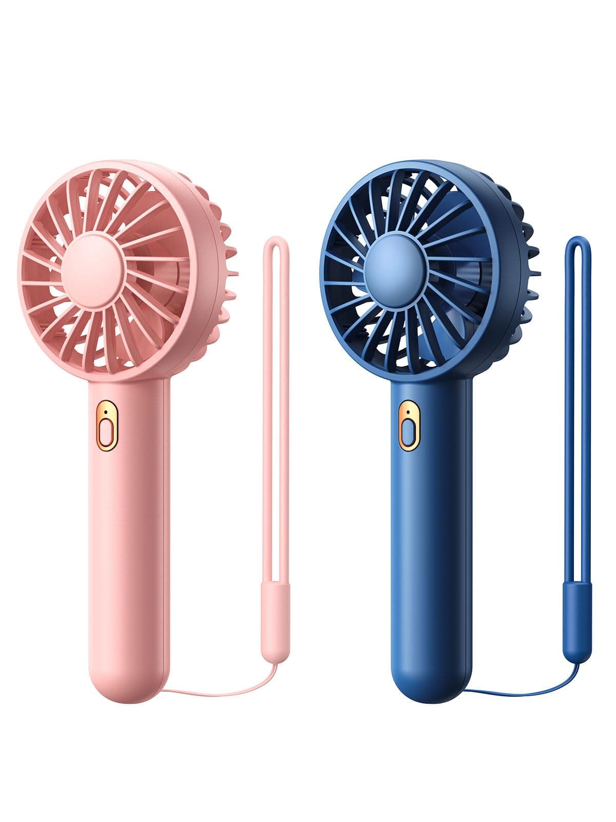 – Warmco 2 Pack Mini Portable Handheld Fan, USB Rechargeable 3 Speed Personal Small Desk Fan with Base Lightweight Makeup Travel Beach Indoor Outdoor for Stylish Girl Women