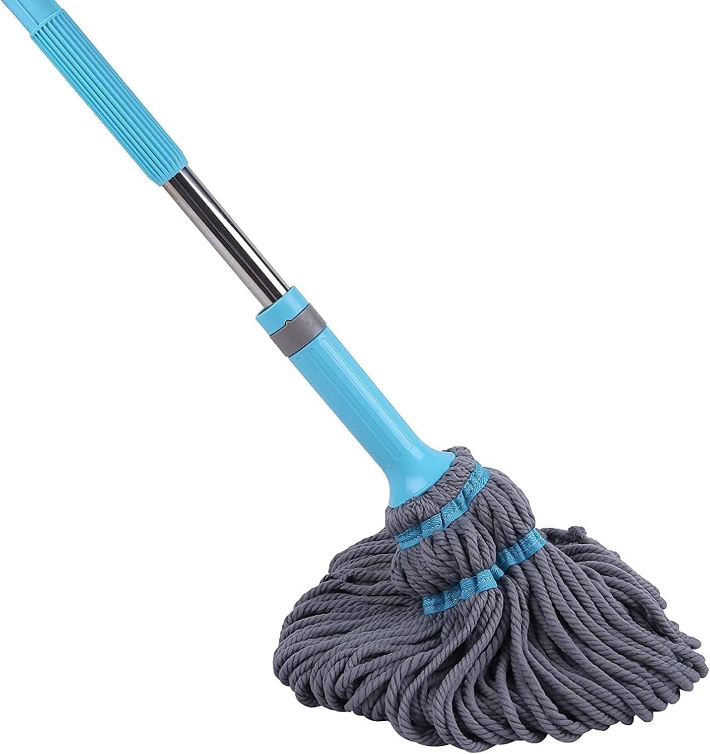 Stainless Steel Microfiber Twist mop, | Self-Wringing Squeeze Mop. with Extendable Handle for Efficient Floor Cleaning | Reusable Dust Mop. for Home, Office, and More (Multicolor)