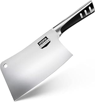 Utopia Kitchen Cleaver Knife Chopper Butcher Knife Stainless Steel for Home Kitchen and Restaurant (6 Inch)