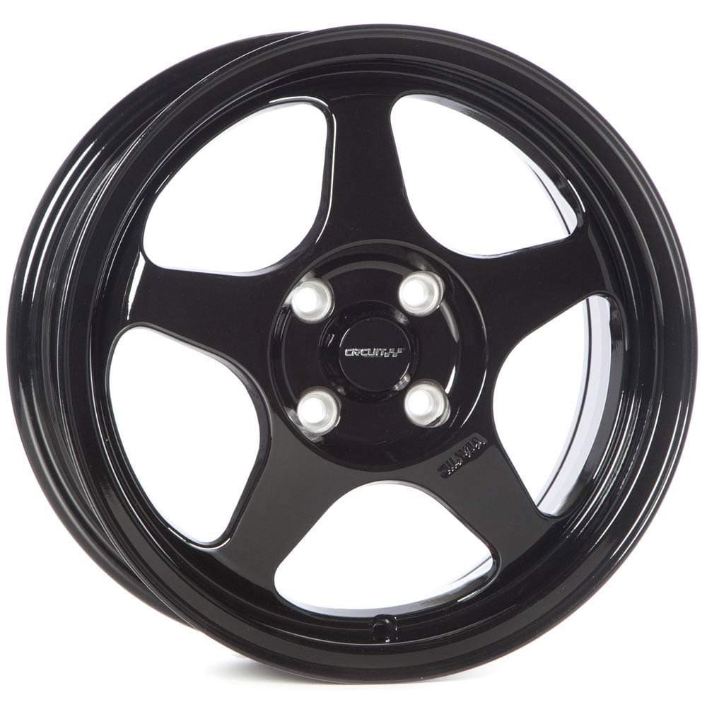 CP22 15×6.5 Gloss Black 4×100 [+35mm] Wheels Spoon Style Rims compatible with Honda Civic, Acura Integra, Mazda Miata