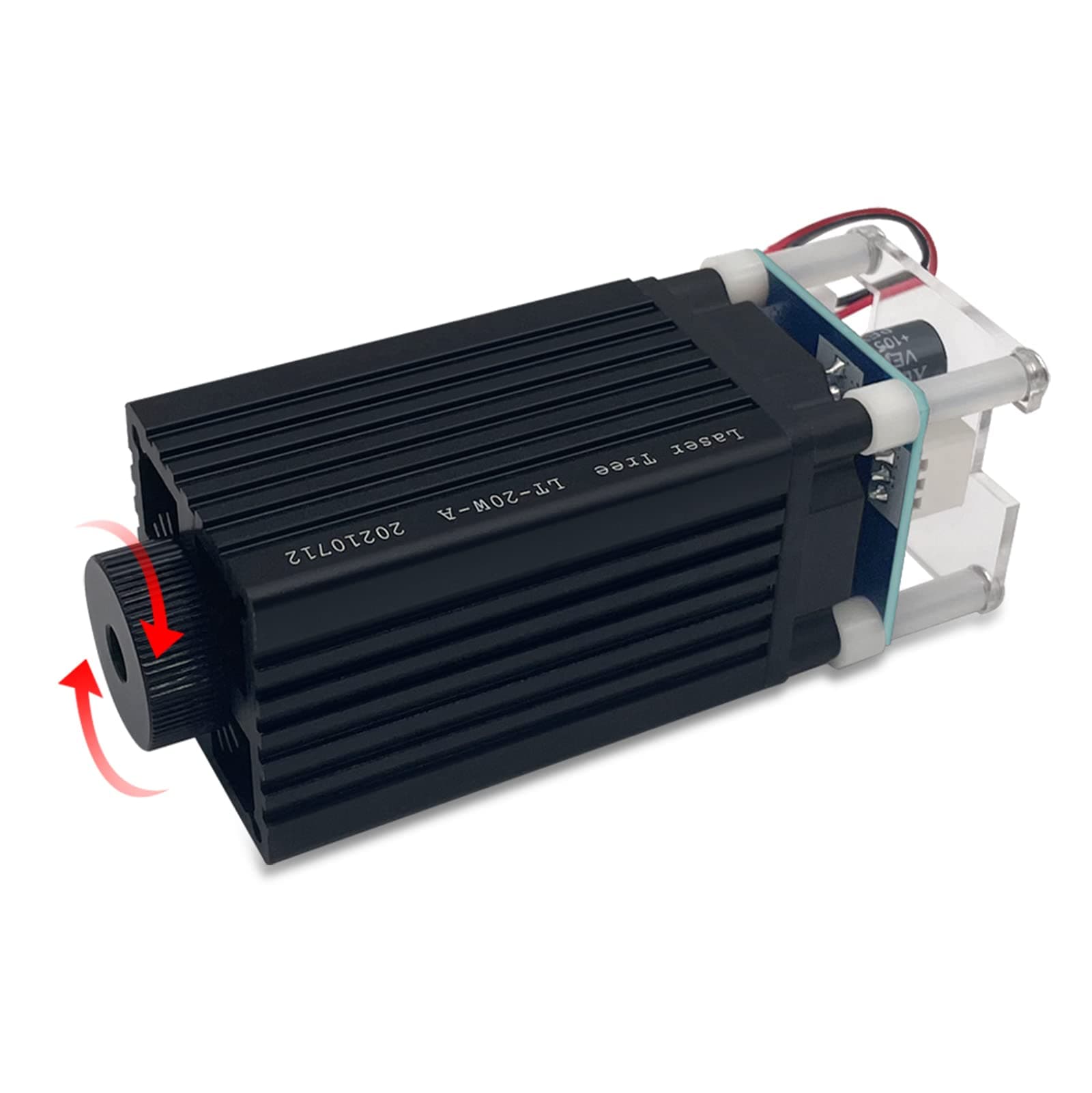 LASER TREE Laser Engraver Module, 4000mW Optical Power, Laser Engraving Cutting Module, Adjustable Focal, 450nm Laser Head for Laser Engraver Cutter Machine DIY Wood Paper Leather, Class 4