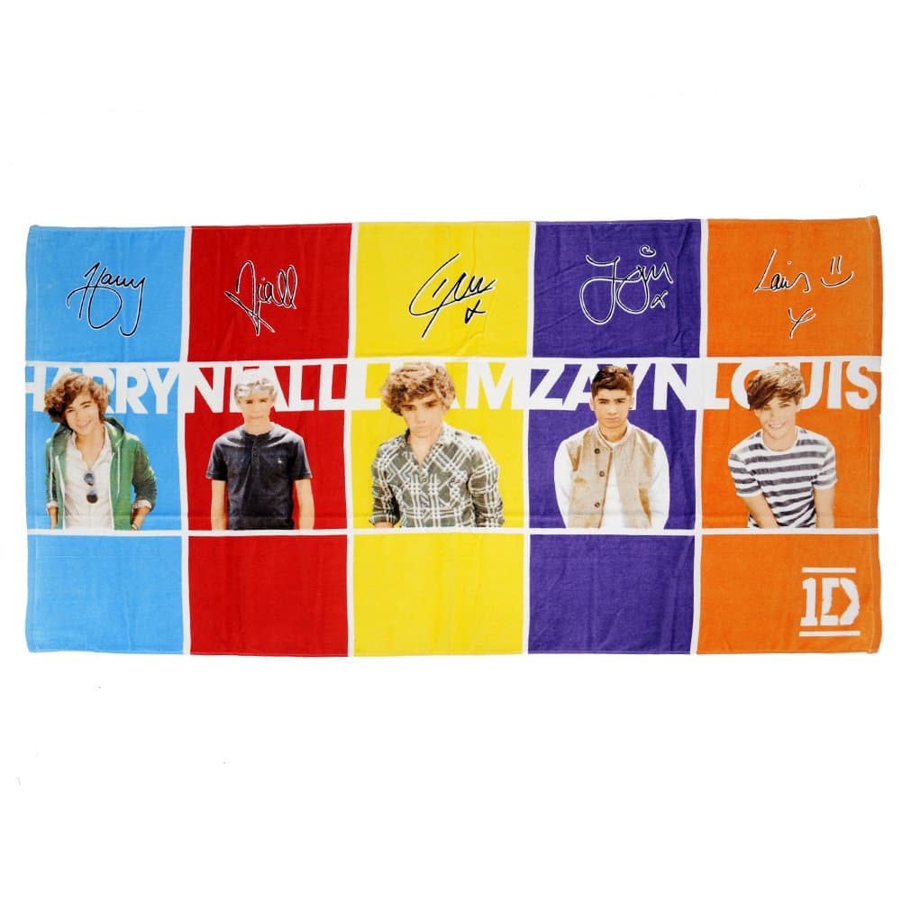 One Direction Full Band Large Beach Towel "Flag"