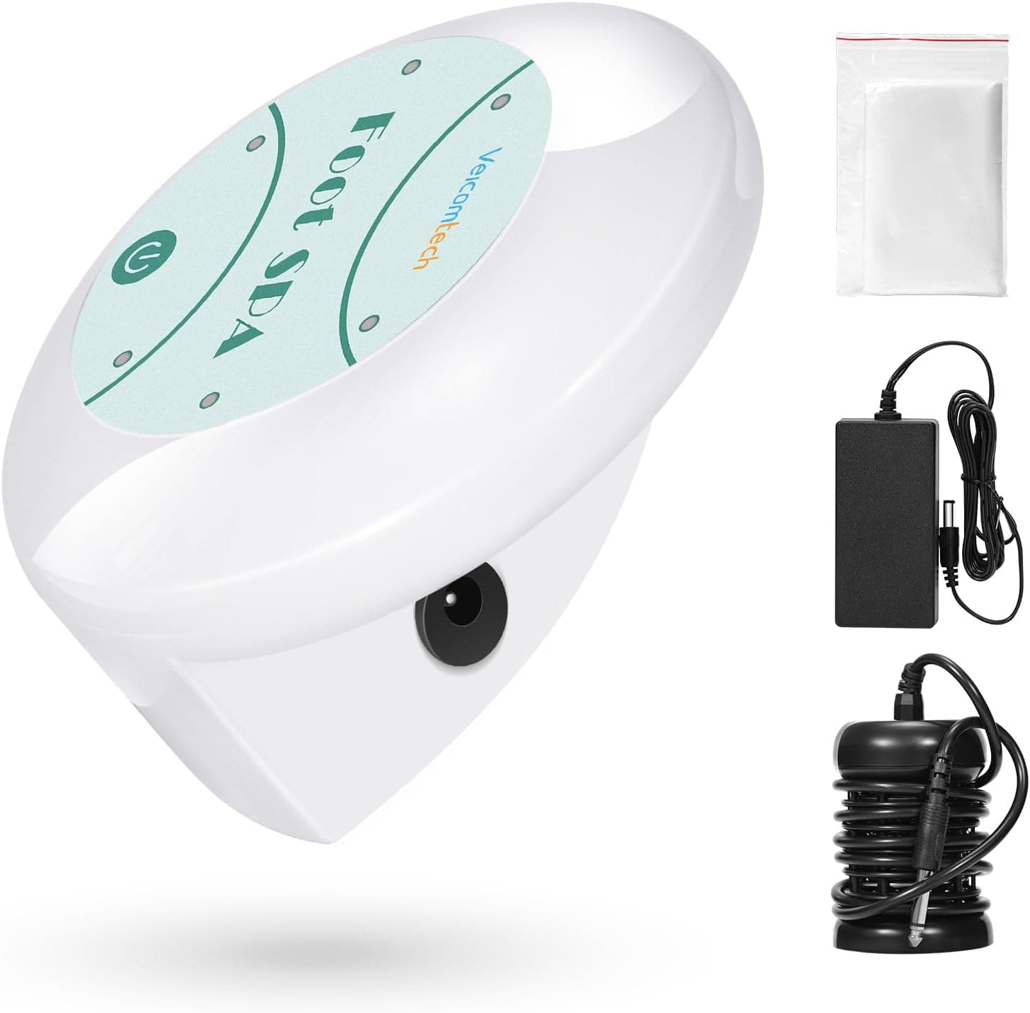 Portable Ionic Detox Foot Bath Machine, Ionic Detox Foot Spa Chi Cleanse with 5 Liners for Home Use Spa Club Salon or Holiday Travel Gift US Stock(Tub not Include)