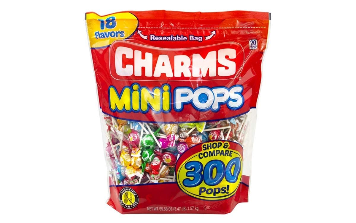 Mini Pops 18 Assorted Flavors with Resealable Bag (300 Count)