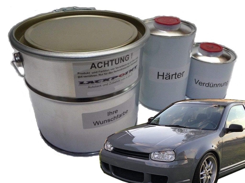 Lackpoint 5 Litre Car Paint Set 2 Components for Audi Nardo Grey LY7C Single Coat Paint
