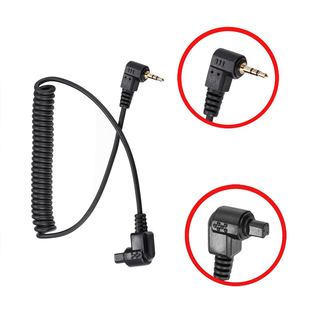2.5mm-C3 Camera Remote Control Shutter Release Cable Cord for Canon EOS 6D Mark II, 5D Mark IV III II, 5DS 5DR, 7D Mark II, 1D X Mark II, 1D, 1DS Mark II, III, Mark III, IV/1DC 1DX D60 5D 7D Series