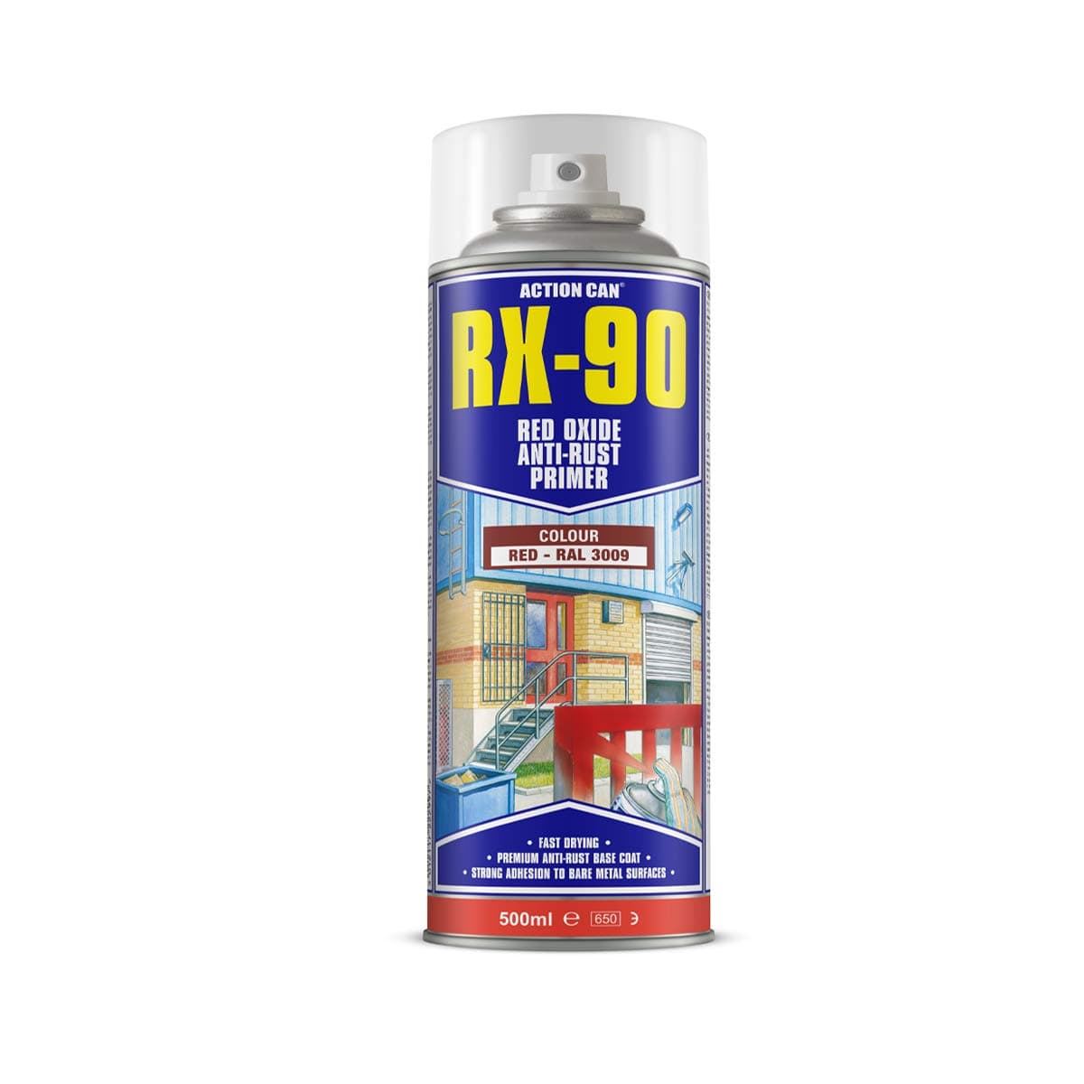 1855 Model RX-90 Red Oxide Anti Rust Primer Spray, 500 mL Aerosol