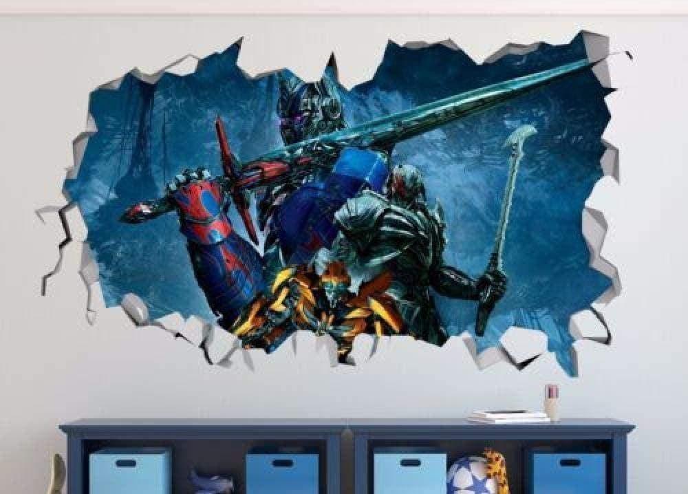 Wall sticker Optimus Prime Megatron smashed wall decal wall sticker