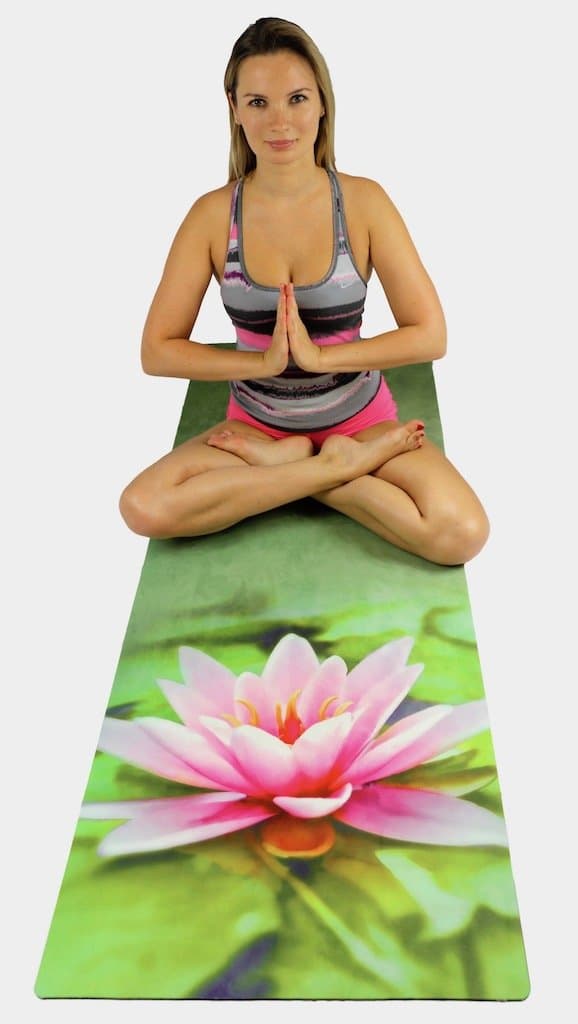 Eco-friendly Yoga mat with strap/ natural rubber + microfiber / Printed Design Yoga Mats / Organic Thick Durable / Best For Hot Yoga, Exercise Mat, Gym Mats