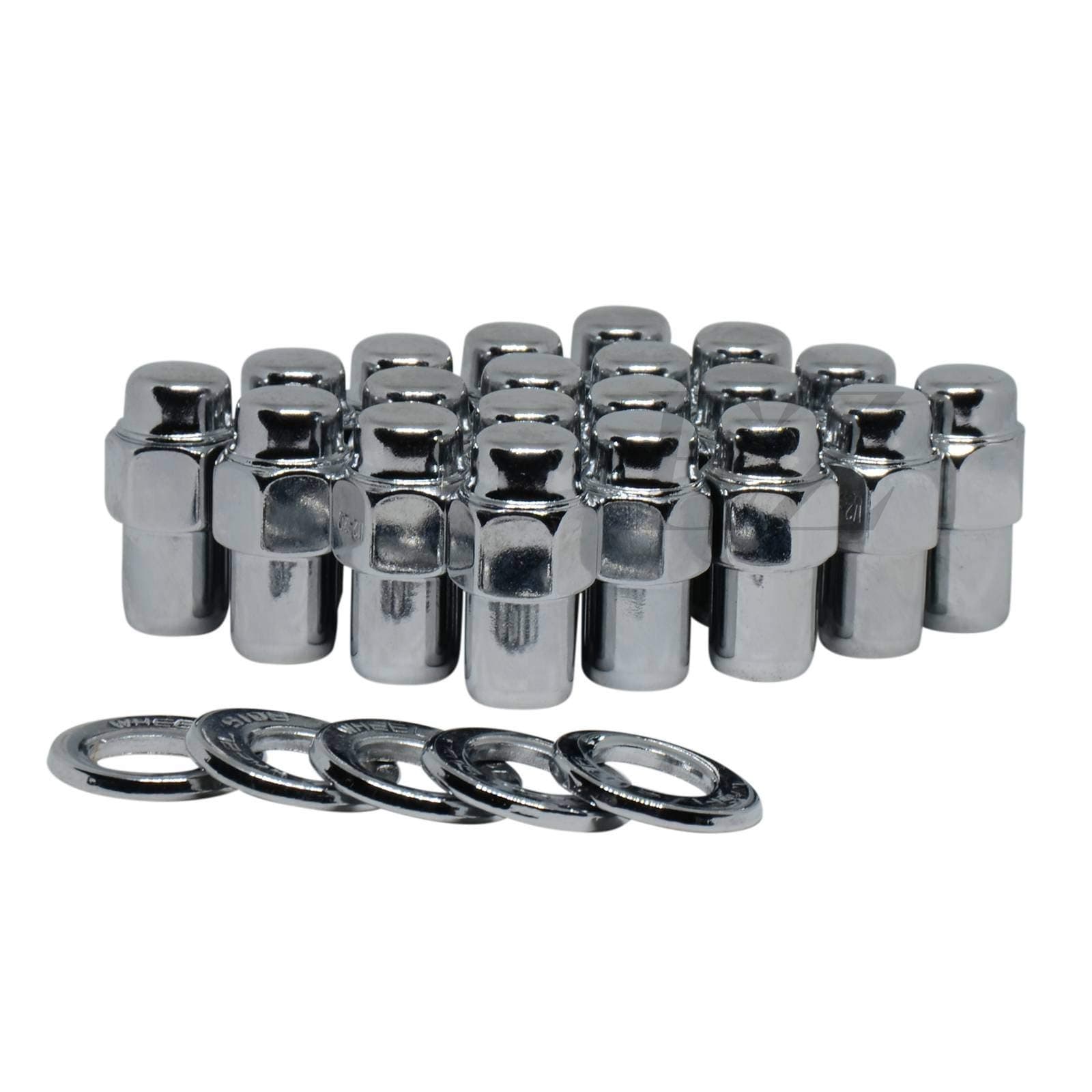Cragar Standard Mag Lug Nut 7/16"-20 with Offset Washer Set of 20 Pcs