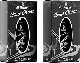 Al-Nuaim Black Orchid Eau De Parfum for Men & Women - Pack of 2 (50ml Each) | EDP Perfume | Long Lasting & Luxury Fragrance