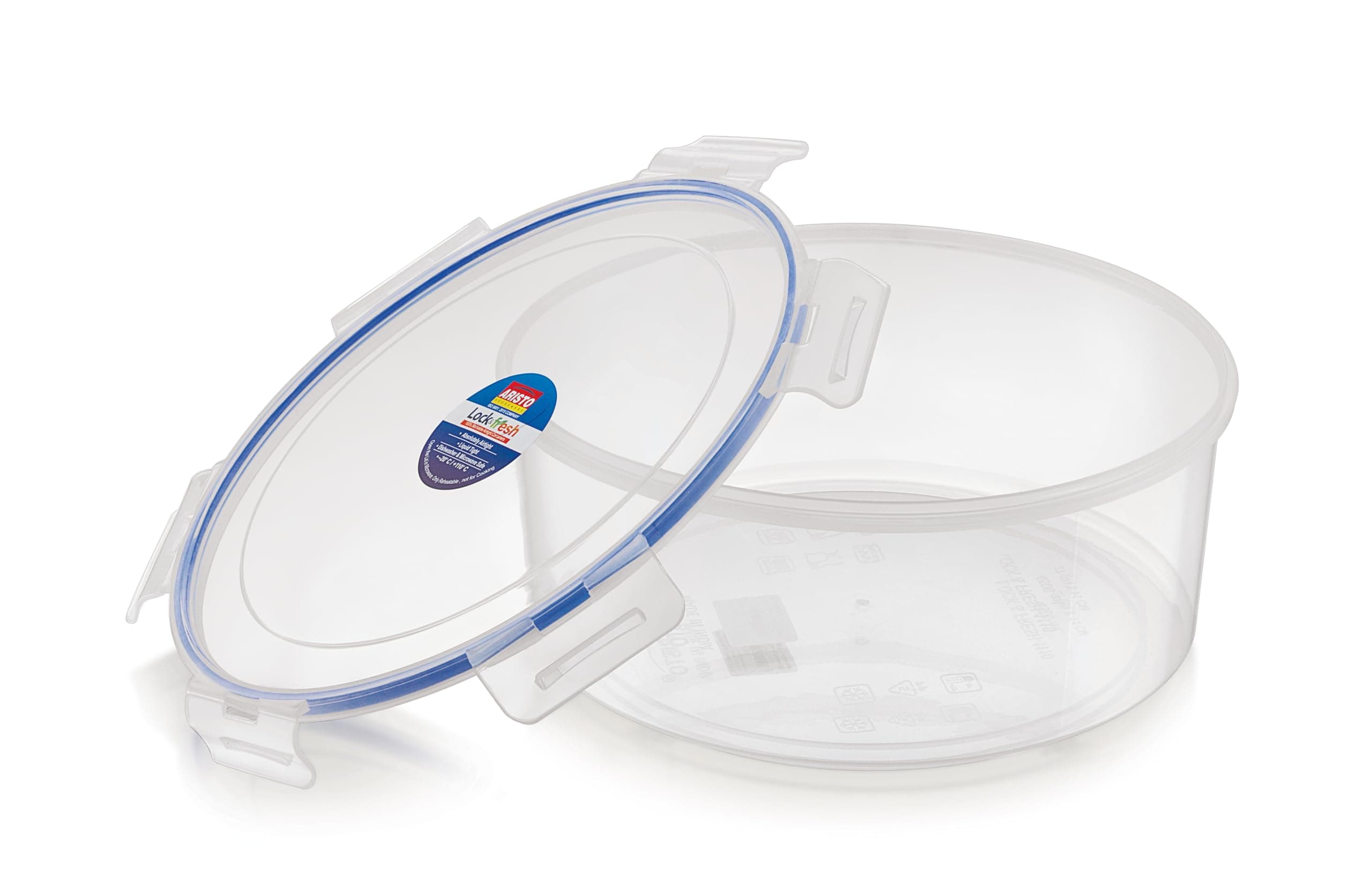 Lock & Fresh 1110 Multi-Purpose Plastic Containers with Lid for Kitchen Storage|Food Grade BPA Free Leak Proof|Transparent|4500ml