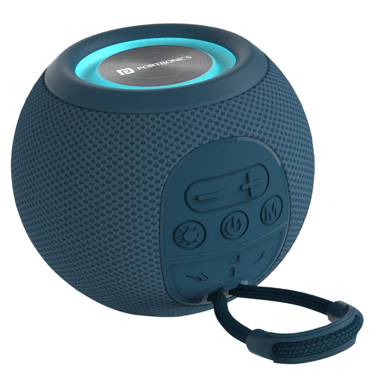 Portronics Resound 5W Bluetooth, Auxiliary, USB Wireless Speaker with FM Radio, Blue