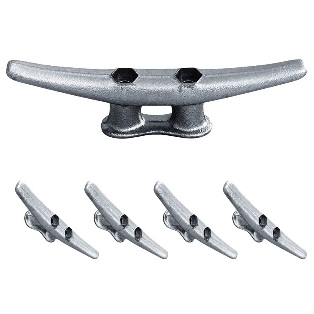 6” Dock Cleats: Rough Cast Hot Dipped Galvanized Iron: 4, 8, 16 Pack (4 Pack)