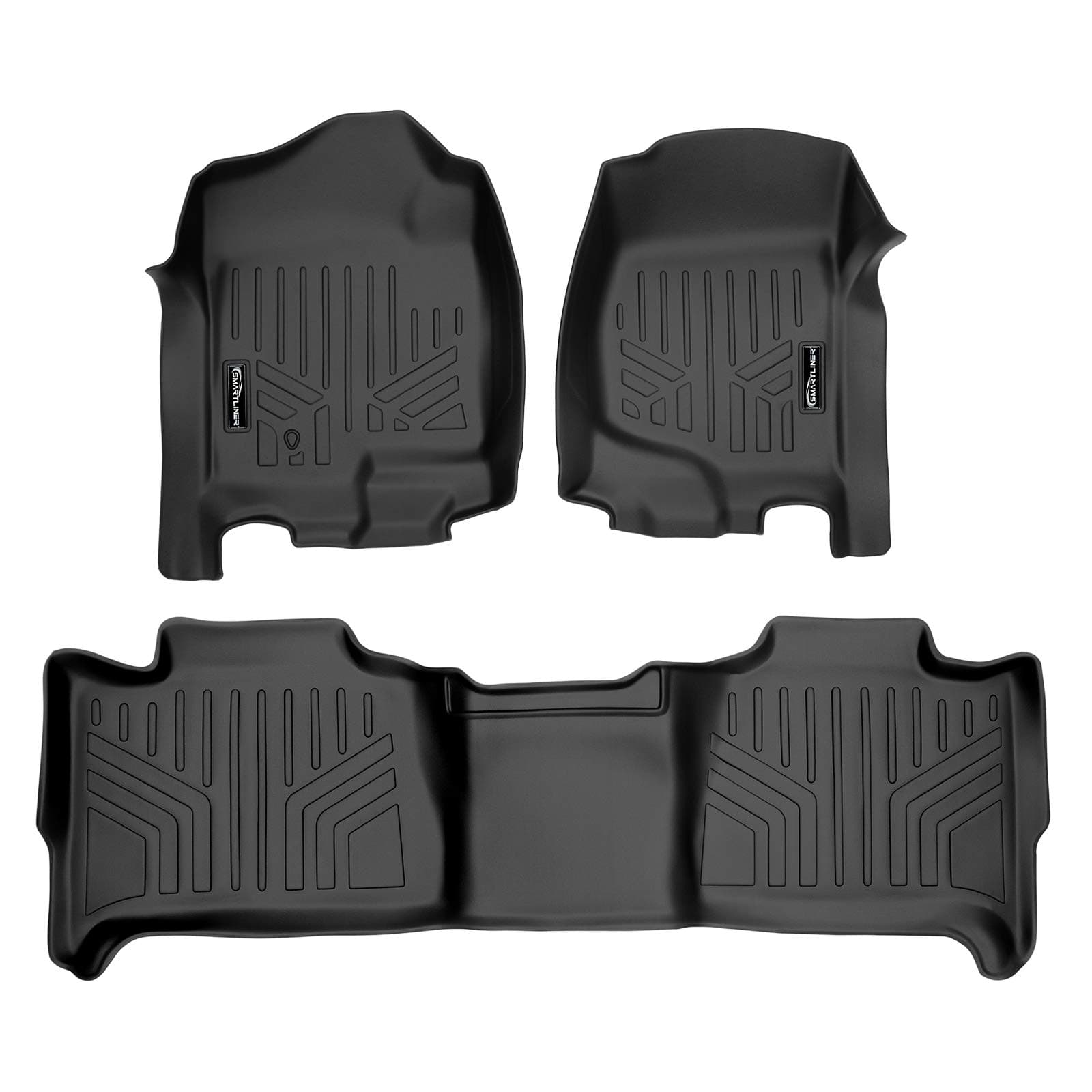 MAXLINER Floor Mats 2 Row Liner Set Compatible with 2007-2014 Chevrolet Suburban