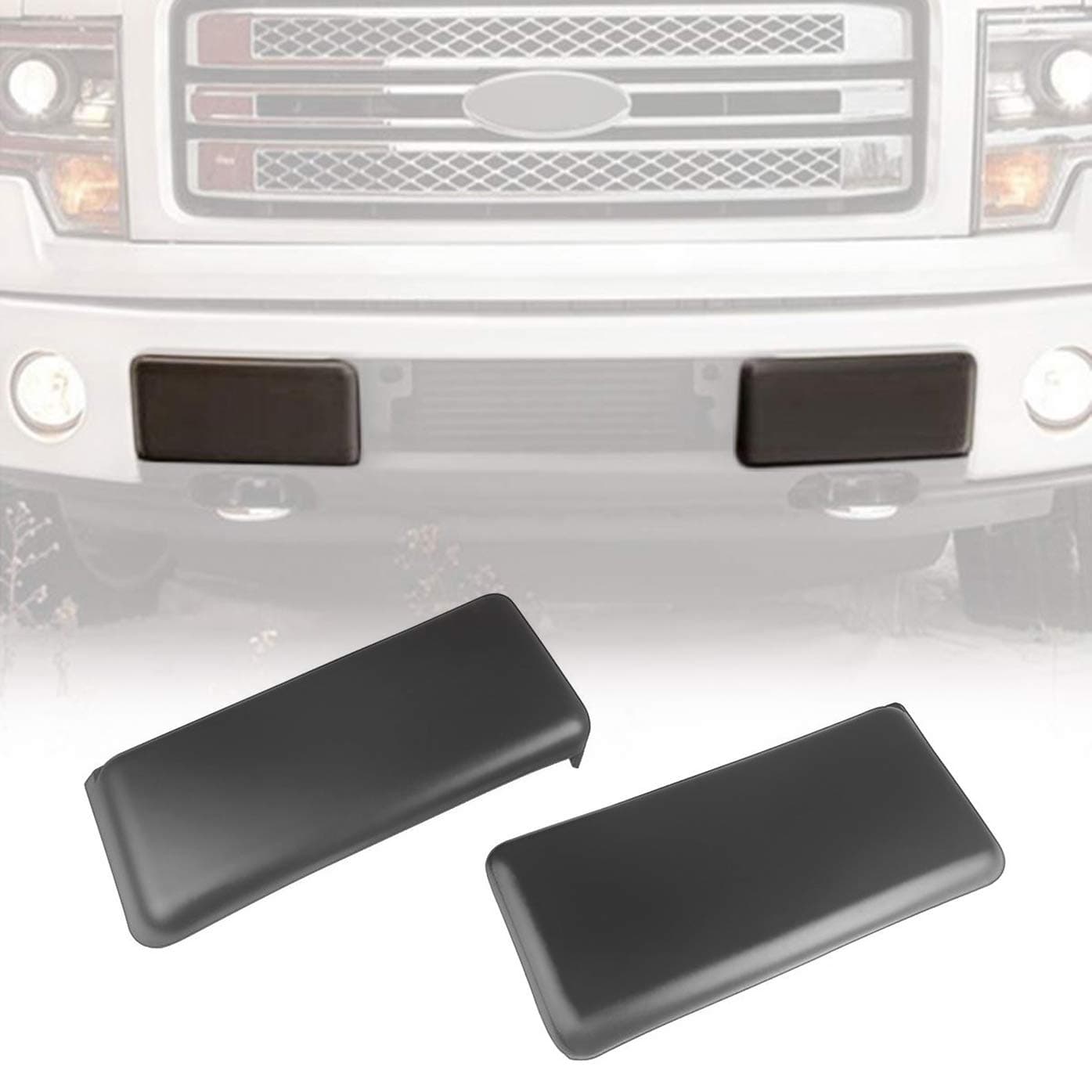 IBACP Front Bumper Guards Pads Inserts Caps Bar Guards Fits Ford F150 2009-2014