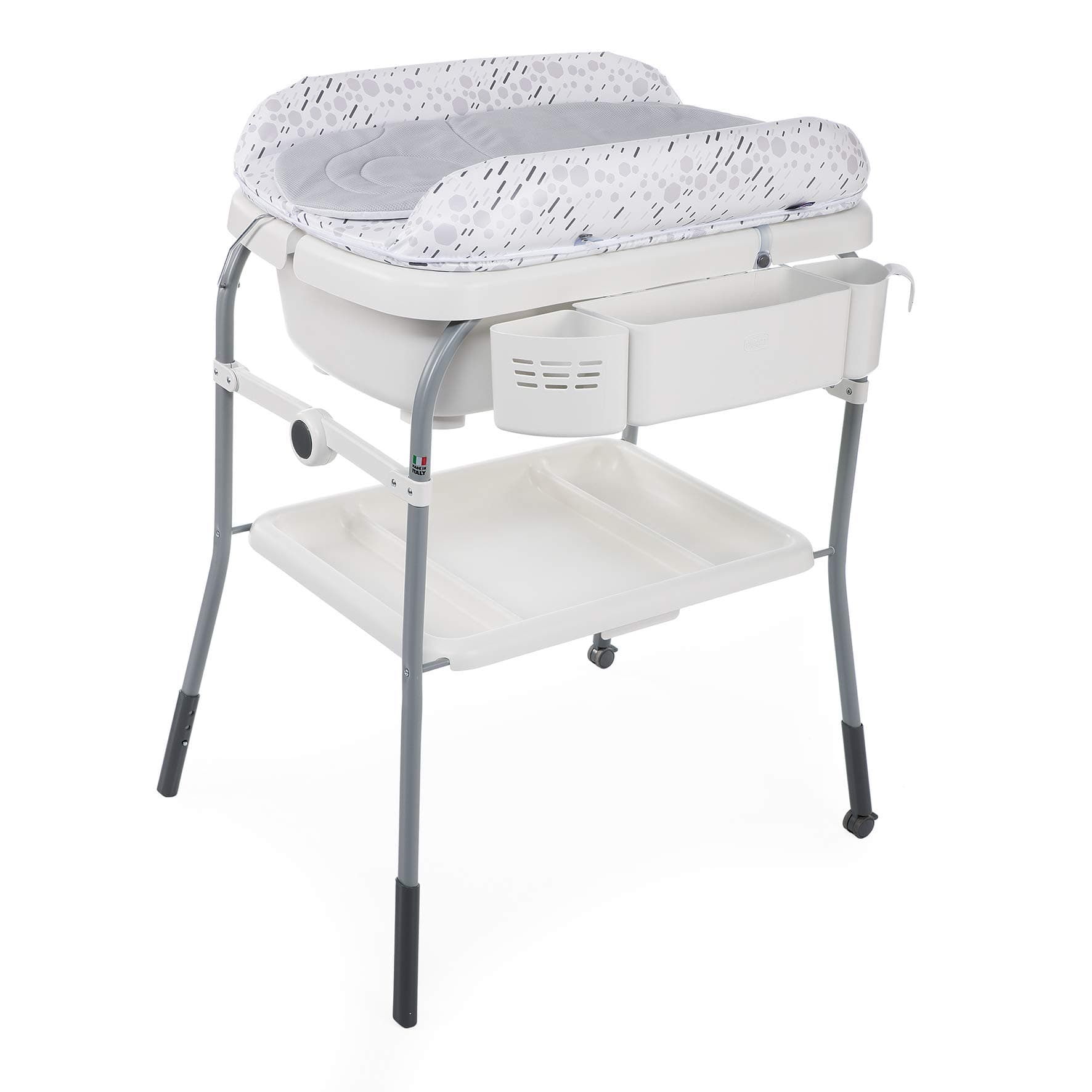 Chicco Cuddle&Bubble 2-in-1 Folding Compact Bath and Changing Tub Weight 10 kg, Grey (Cool Grey)