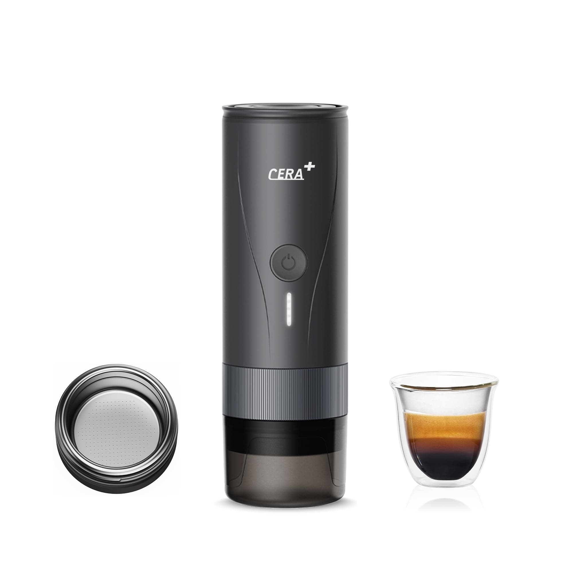 CERA+ Portable Espresso Maker Pro Version Self-Heating Professional-Level Mini Coffee Machine Compatiable with Ultra-Fine Grind For Travel,Camping,Hiking,Ideal Gifts for Birthday,Valentines Day